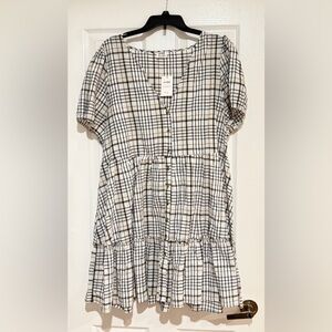 Cotton On Checkered Button-Up Dress